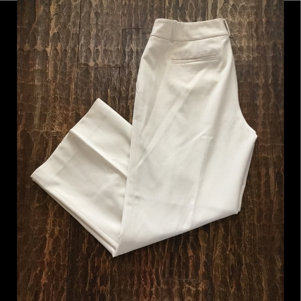 Banana Republic White Tailored Trousers